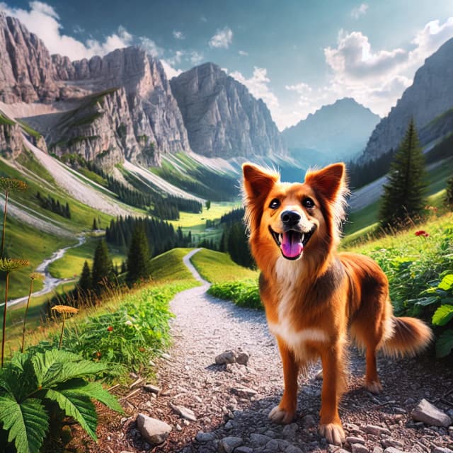 Dog in the Mountains
